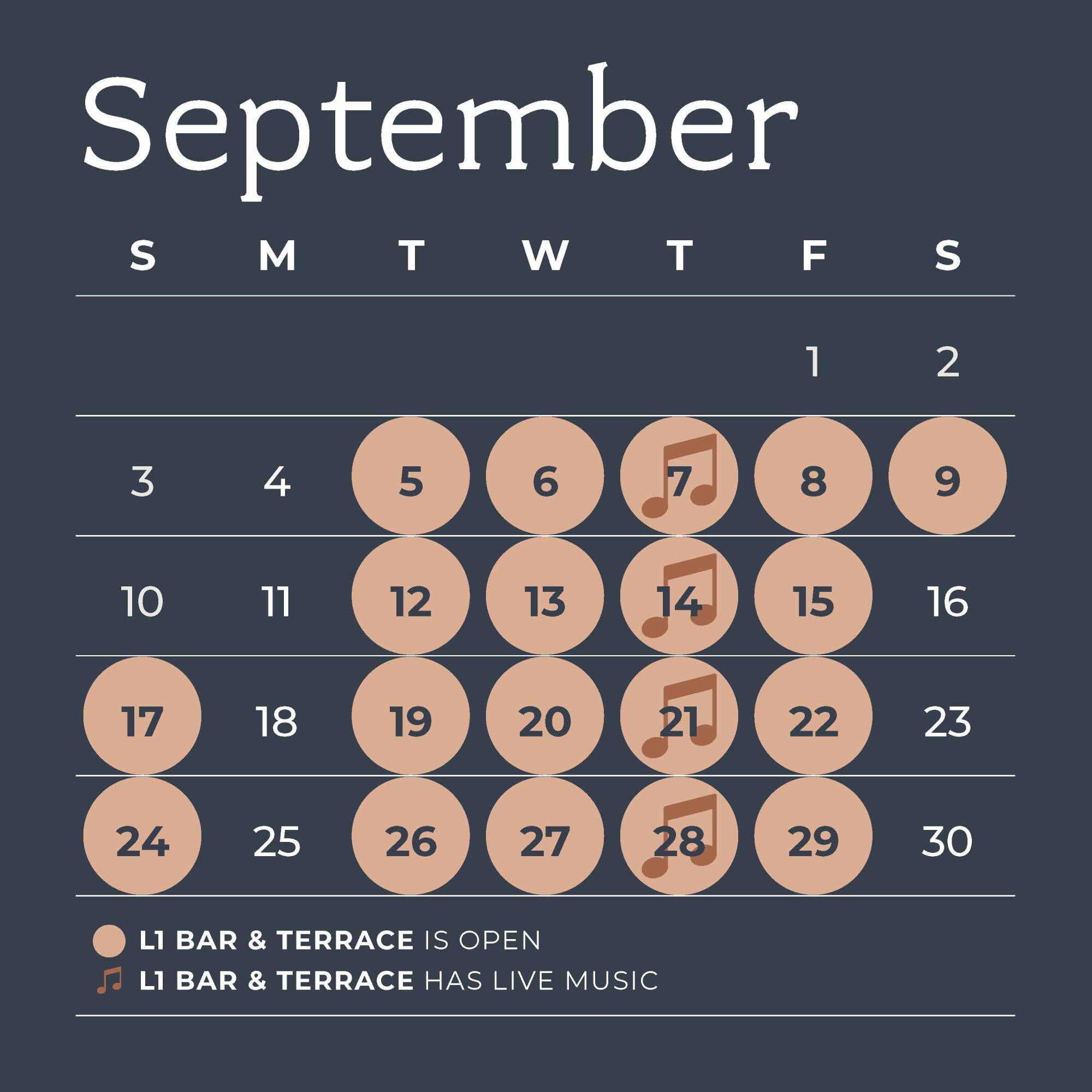 L1 September Calendar