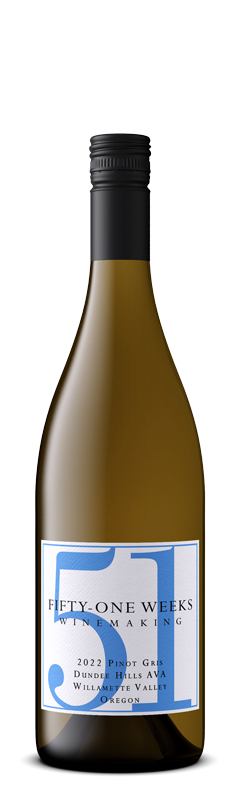 51WEEKS WINEMAKING 2022 Pinot Gris Dundee Hills AVA Willamette Valley