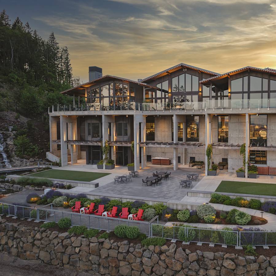 Amaterra winery at sunset